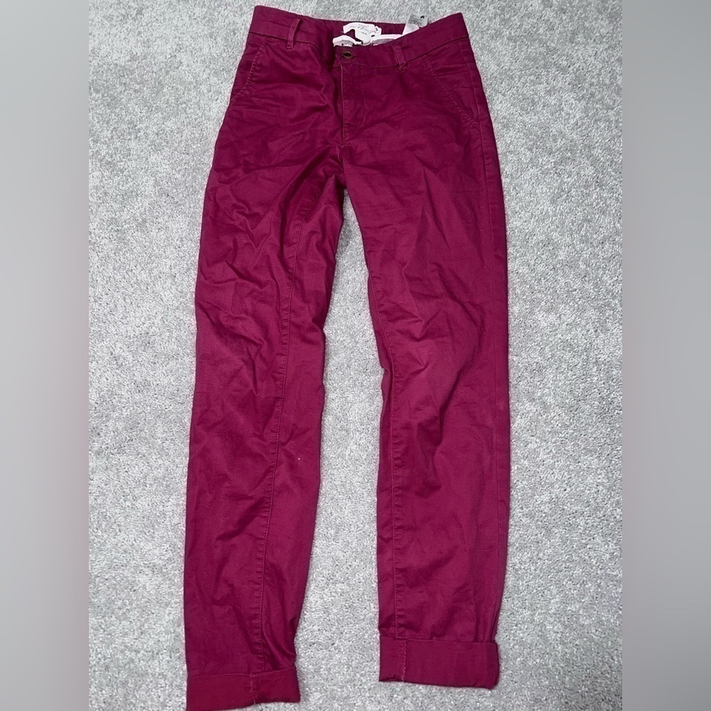 H&M Maroon Straight Leg Pants